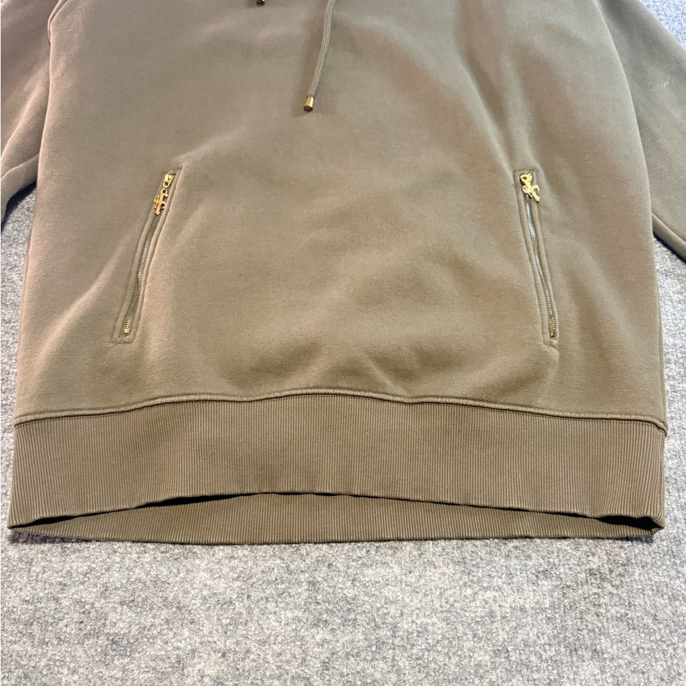 Men's Olive Crewneck Sweater - Picture 7 of 8